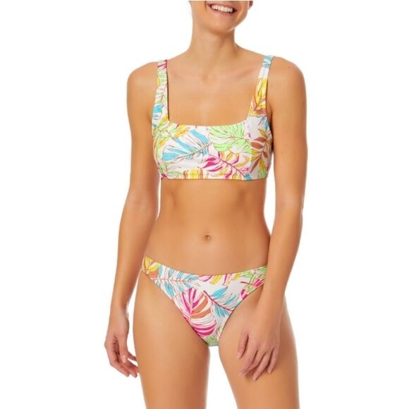 Tropical Print Tricot Bikini Swimsuit Bathing Suit Size M - Picture 4 of 6